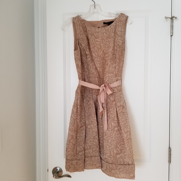 champagne colored cocktail dress